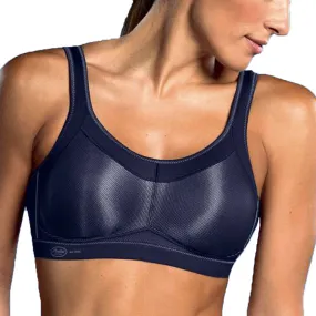 Anita Active Momentum Wire Free Sports Bra, Blue Iris