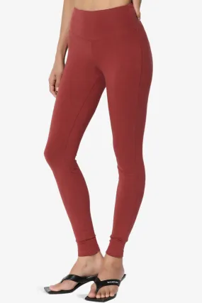 Ansley Cotton Wide Waistband Ankle Leggings PLUS