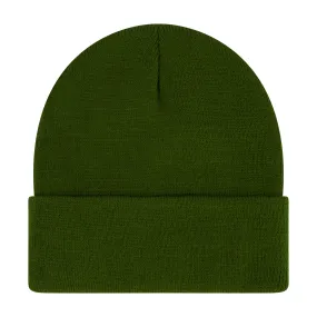 Elowel Beanie Hats for Men and Women - 100% Acrylic Thick Thermal Knit Skull Beanie Winter Hat - Unisex Cuffed Plain Army Green Beanie Hat