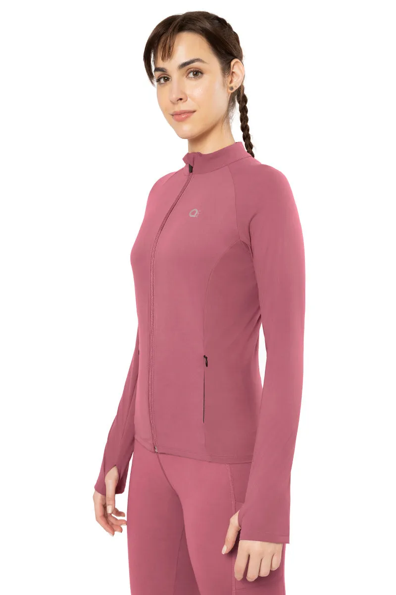 Energize Performance Full Sleeve Active Jacket - Heather Rose