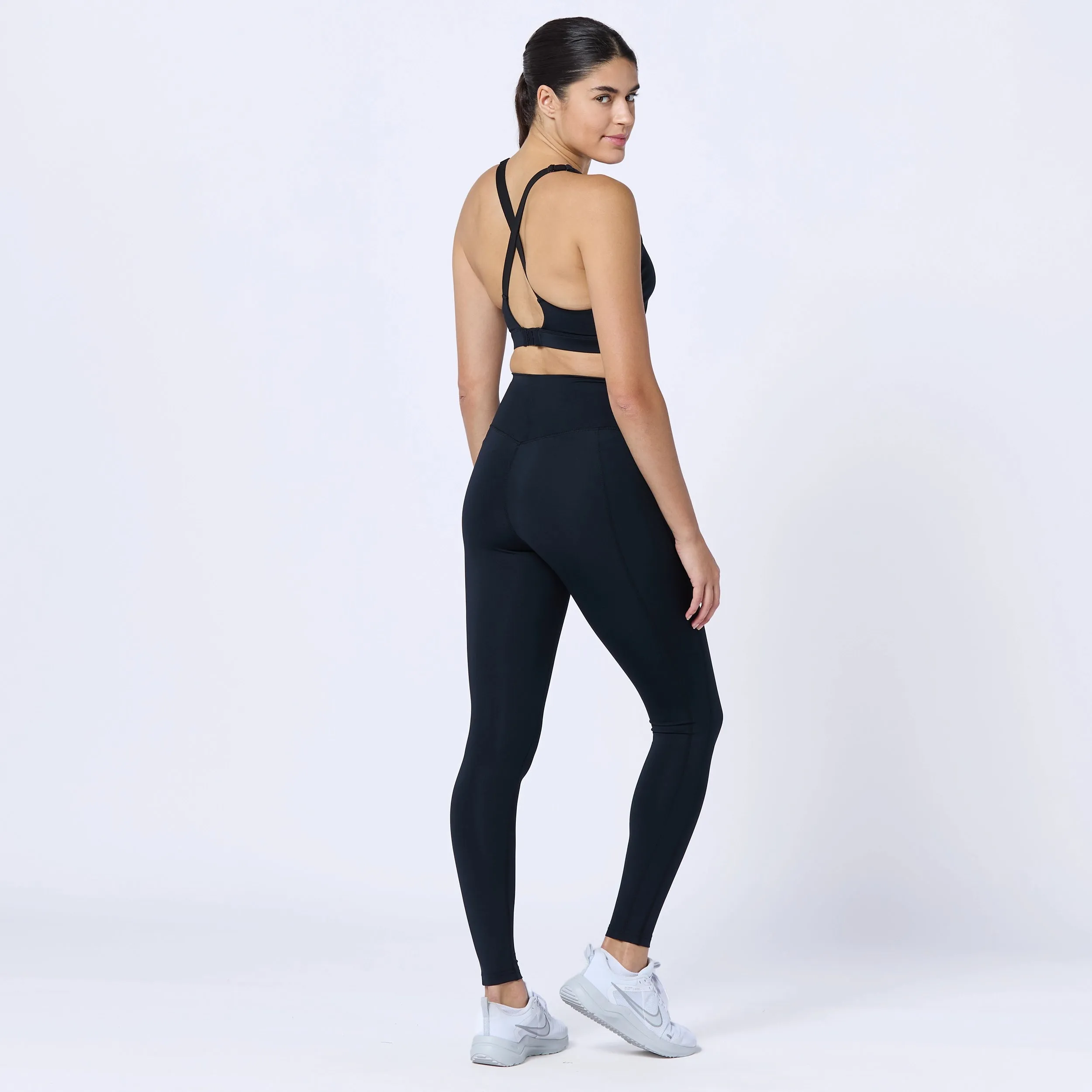 Essential High Waisted Leggings 27"  - Black