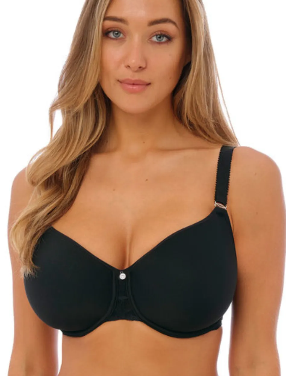 Fantasie Reflect Underwire Moulded Bra, Black | Black Molded Bra | Black T-Shirt Bra | Black Fantasie Bra