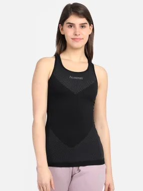 First Seamless Women Black Tank Top