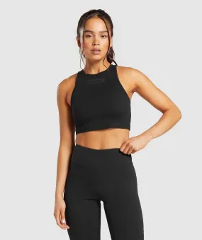 Gymshark Block Crop Tank - Black