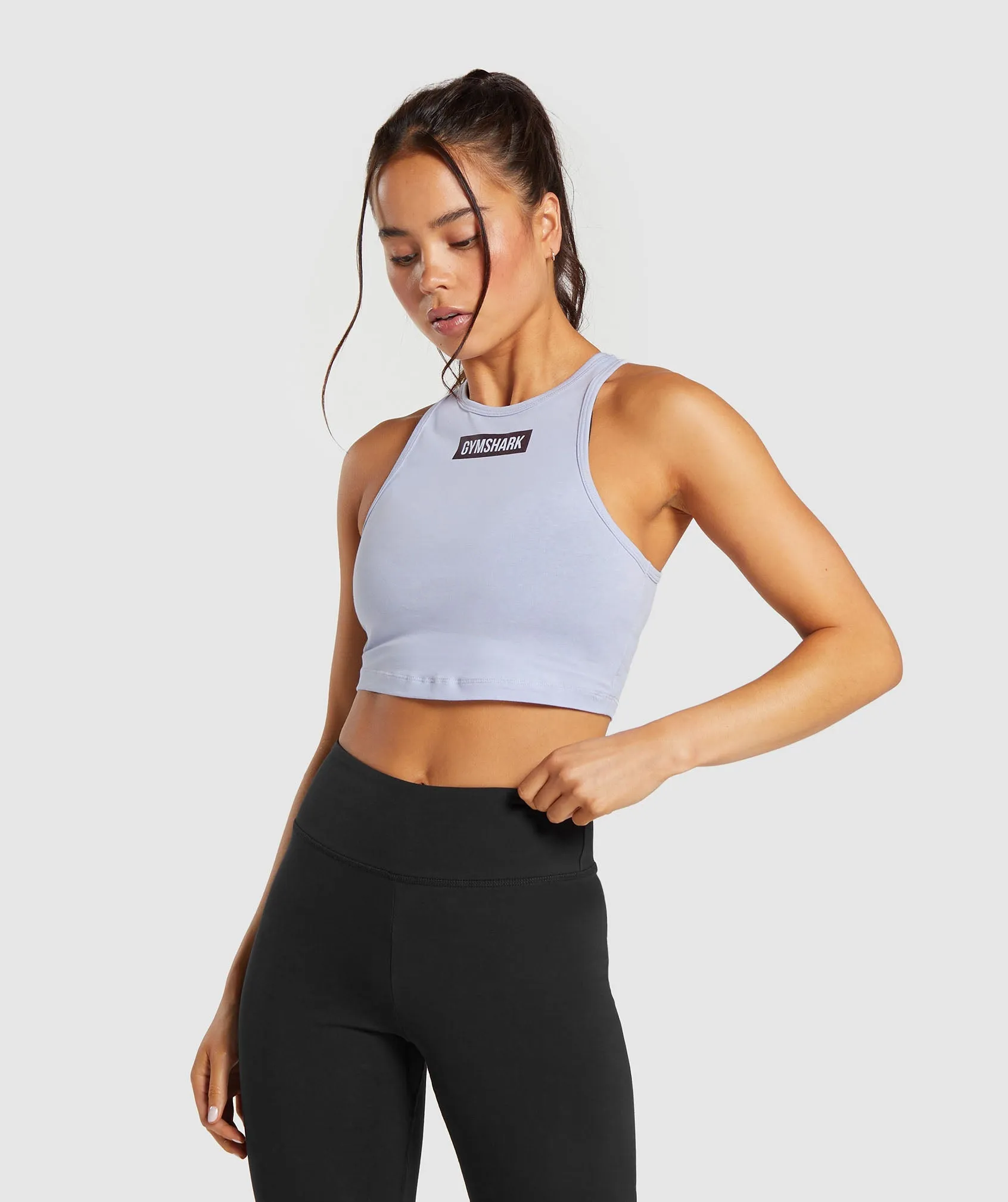 Gymshark Block Crop Tank - Silver Lilac