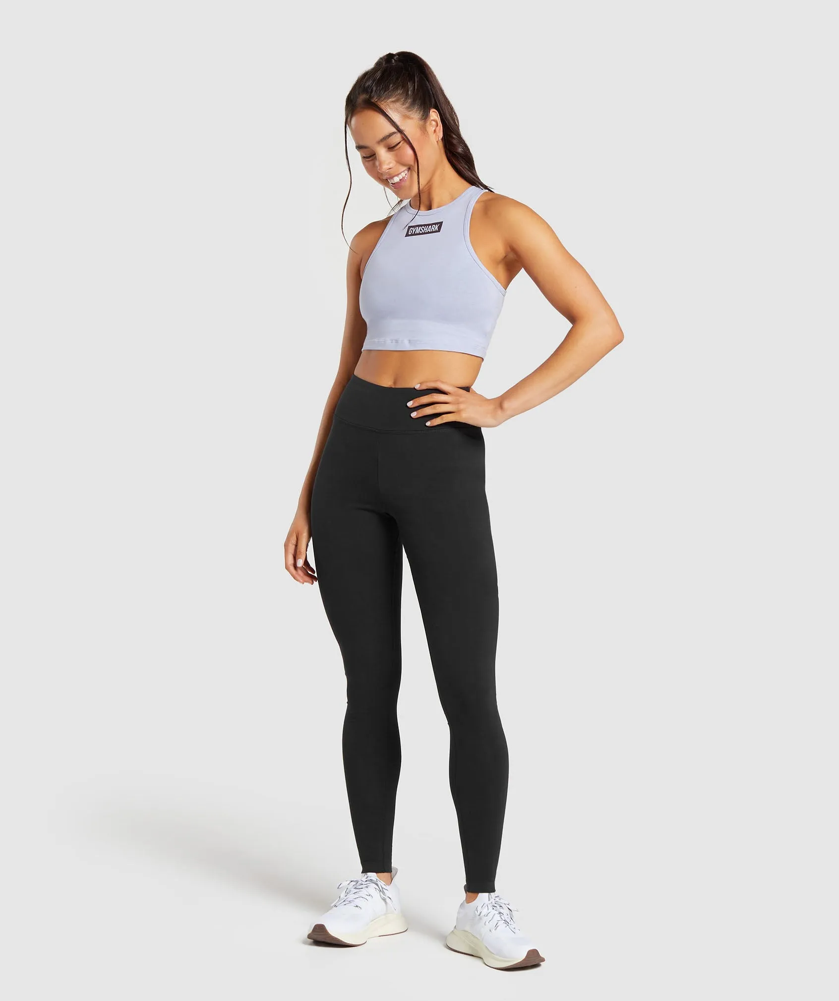 Gymshark Block Crop Tank - Silver Lilac