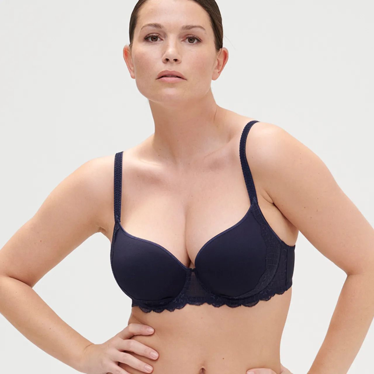 Reve 3D Spacer Plunge Smooth Bra in Navy