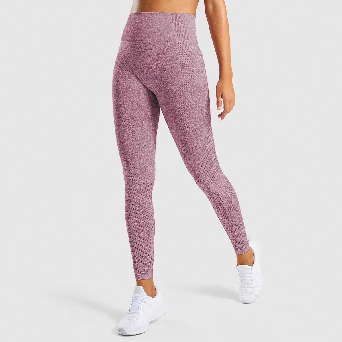 Seamless Yoga Pants Women's European and American Elastic Workout Clothes Women's Sports Point Tights