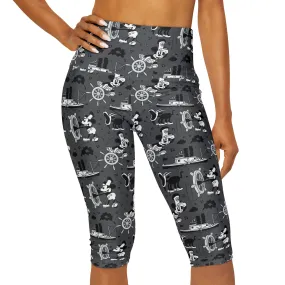 Steamboat Mickey Athletic Capri Leggings