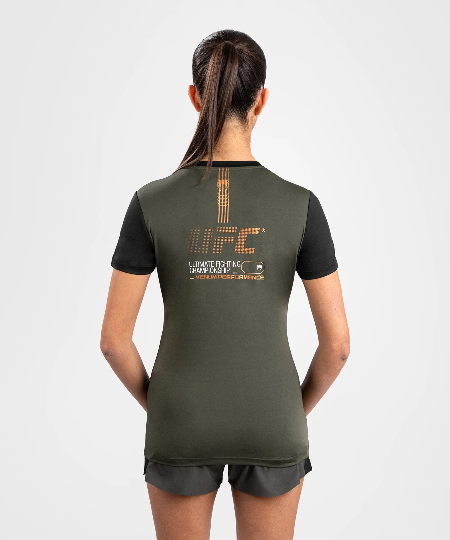 UFC Adrenaline by Venum Fight Week  Women’s Dry-Tech T-shirt - Khaki/Bronze