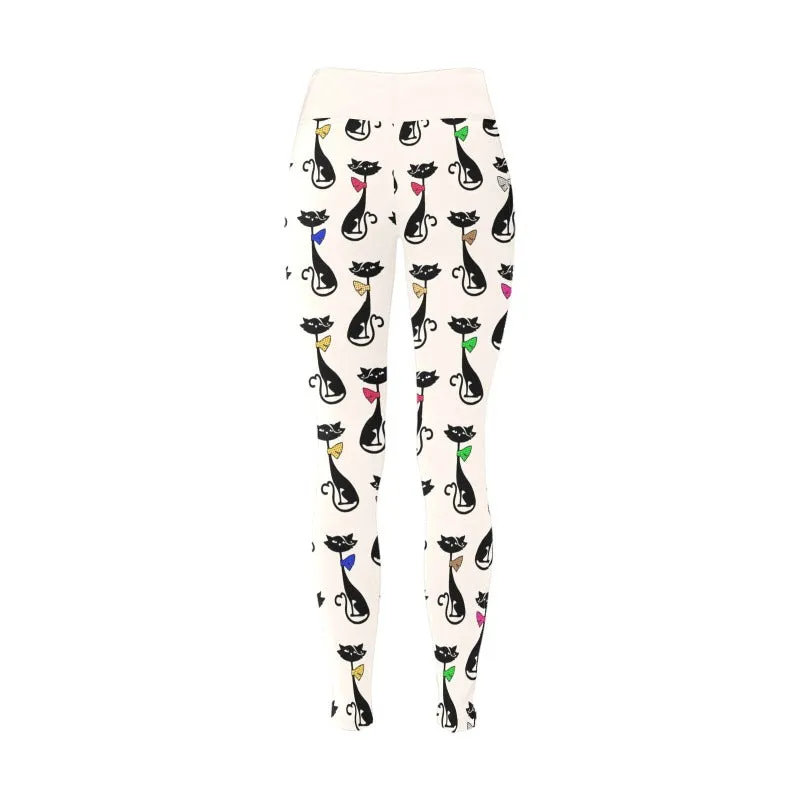 Women's Workout Cat Print Leggings